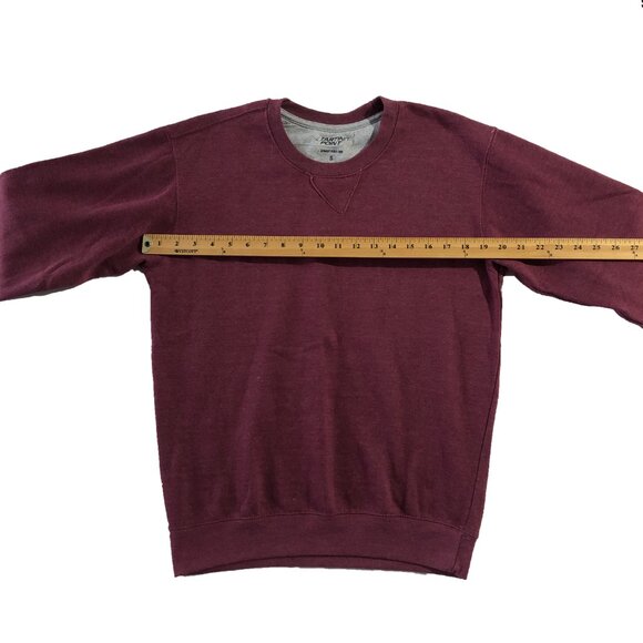 Starting Point Sweatshirt Mens S Burgundy Fleece Ultrasoft Crew-Neck Pullover - Picture 4 of 5